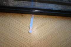 Water leaking into the building (see the test strip) - ASTM E1105 Water Testing Project