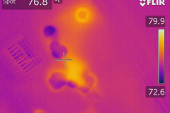 Infrared image of the leaking