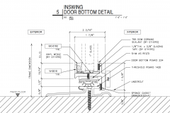 Door detail showing installation spec