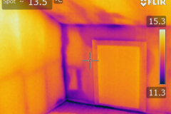 Water in the ceiling and the walls