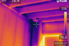 Water in the ceiling and the walls