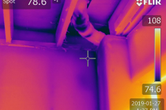 Water in the ceiling and the walls