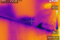 Water in the ceiling and the walls