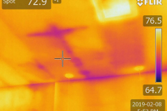 Water in ceiling below skylight