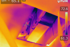 Infrared image of unit below storefront pan | WIS Infrared Pros