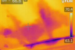 Infrared image of unit below storefront pan | WIS Infrared Pros
