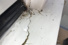 Water entering from under the door sill