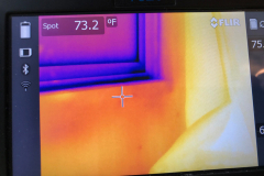 Infrared image of the interior wall
