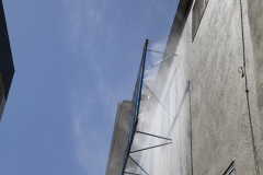 Window water test in progress