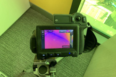 Infrared image shows water infiltration  / 501.2 water testing in Los Angeles
