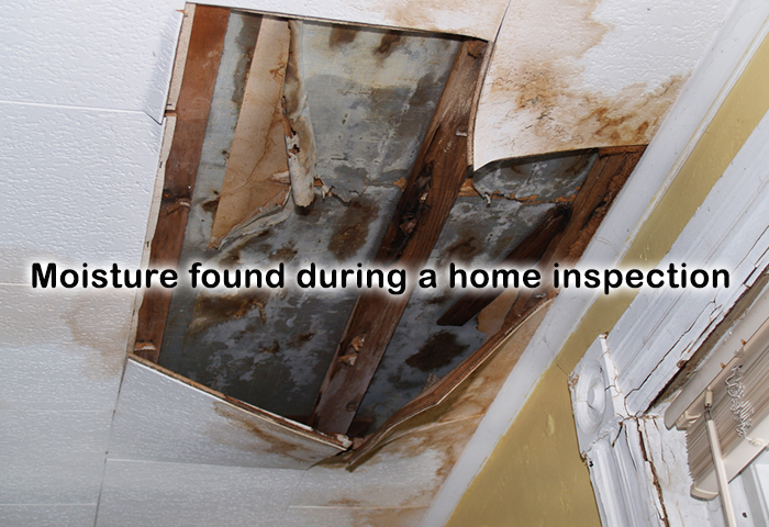 Moisture found during a home inspection